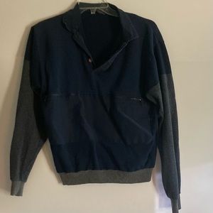 Cotton sweat button-shirt